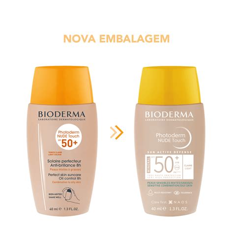 Protetor Solar Facial Cor Bioderma Photoderm Nude Touch FPS 50 Beleza Na Web