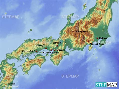 Stepmap Japan Landkarte Für Asien