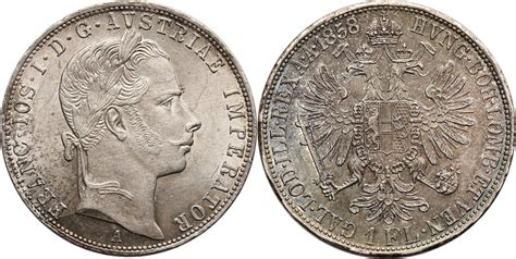 Austria Florin 1858 A Franz Joseph I UNC MA Shops