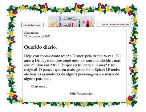 Exemplos De Diario Pessoal