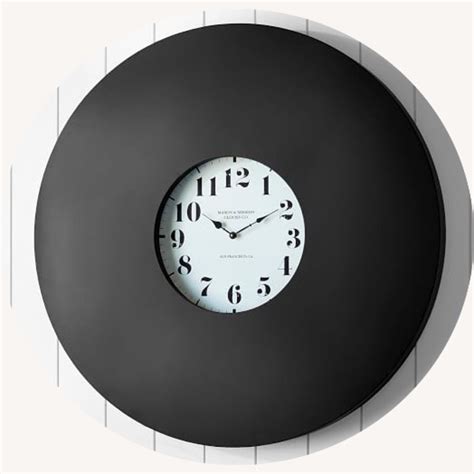 Pottery Barn Metal Magnetic Chalkboard Wall Clock Aptdeco