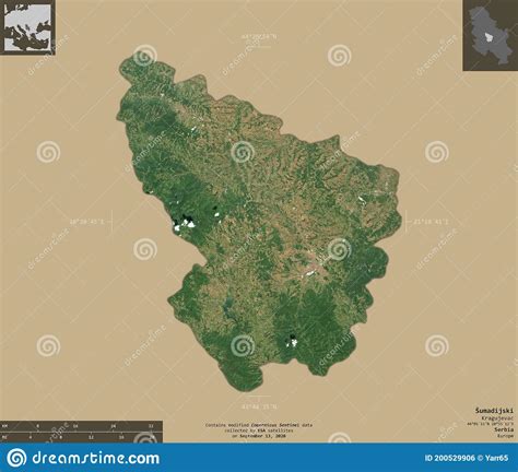 Sumadijski Serbia Composition Sentinel Satellite Stock