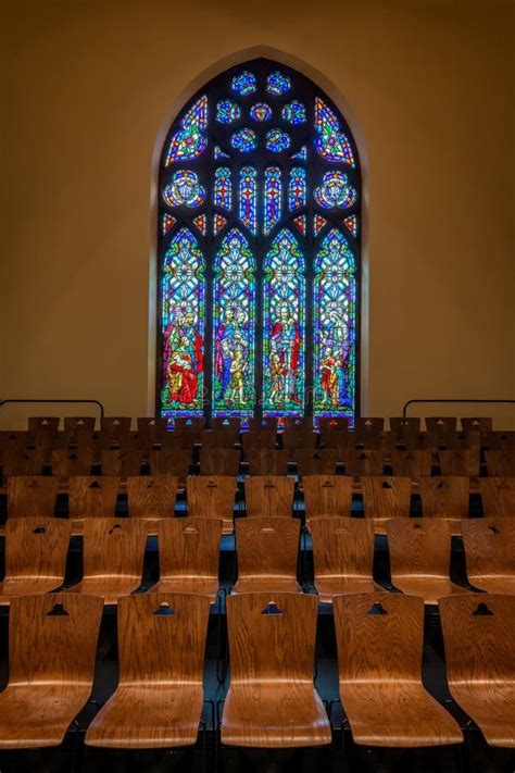 Dimnent Memorial Chapel Stained Glass Window Editorial Stock Image