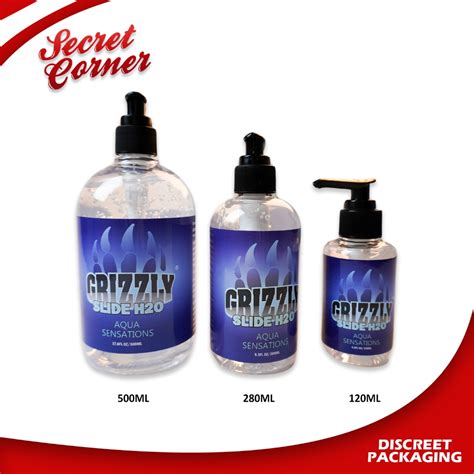 Secret Corner Grizzly Slide H O Water Based Premium Personal Lubricant Vagina Anal Lube For Sex