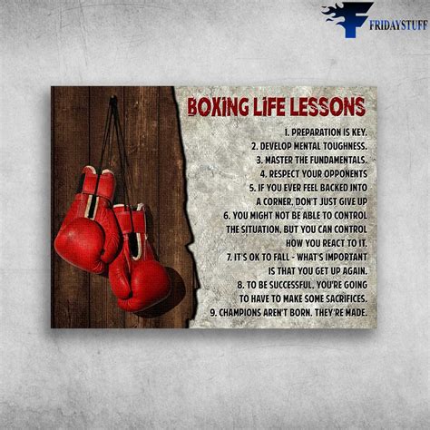 Boxing Gloves Boxing Life Lessons Preparation Is Key Develop Mental Toughness Master The