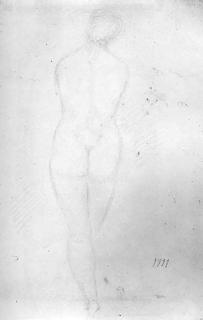 Standing Nude Woman Back View Drawing By Wilhelm Lehmbruck Pixels