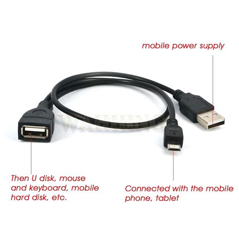 Micro Usb Otg Y Cable