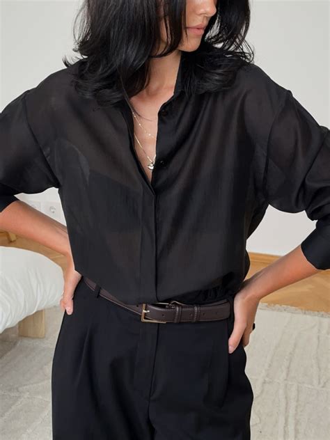 Рубашка Хельсинки черный шифон – купить за 8 200 ₽ | CLASSY brand