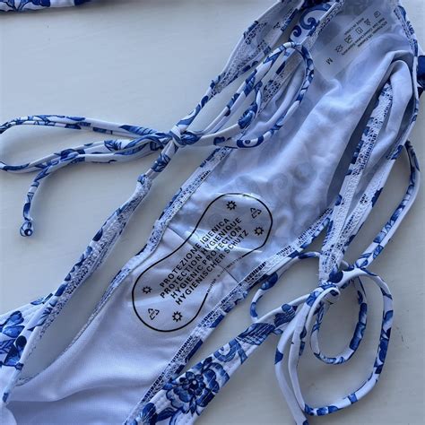 Blue And White Floral Bikini Set New Without Tags Depop