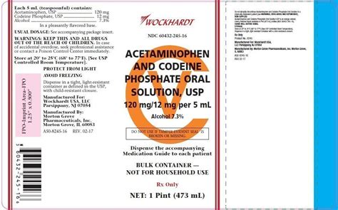 Acetaminophen And Codeine Oral Solution Fda Prescribing Information