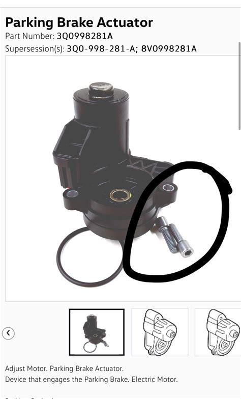 2021 Jetta Parking Break Actuator Fell Off Trying To Figure Out Right