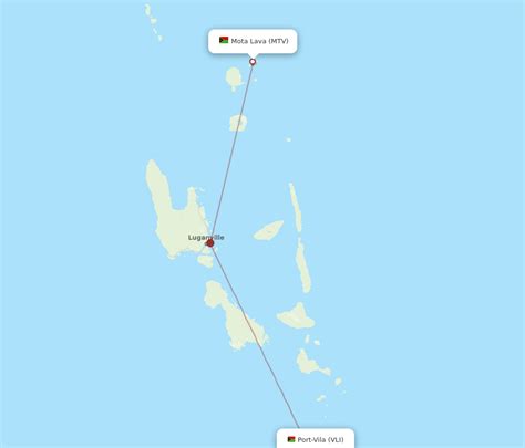 All Flight Routes From Mota Lava Island To Port Vila Mtv To Vli