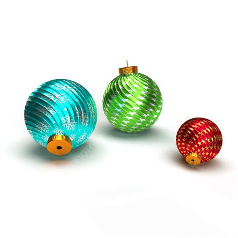 Christmas Png 3d Vector 3d Christmas Balls In Red And Green Free Png