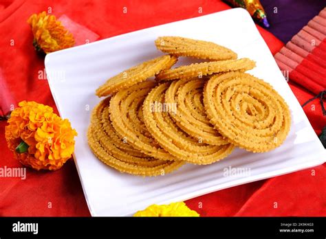 Indian Traditional Snack Chakli A Spiral Shaped Chakali Or Murukku Indian Traditional Tea Time