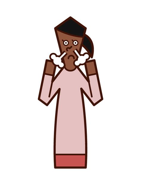 興奮する人（女性）のイラスト フリーイラスト素材集 Kukukeke