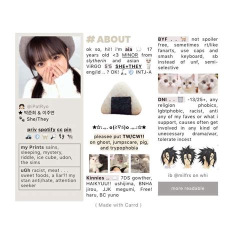 Carrd Inspo Aesthetic Template Design Inspo Layout Inspiration