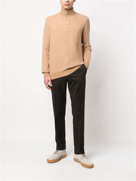 Ralph Lauren Half Zip Cashmere Sweater In Nude ModeSens