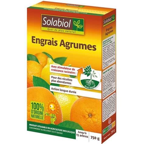 SOLABIOL Engrais Agrumes 750 G Cdiscount Jardin