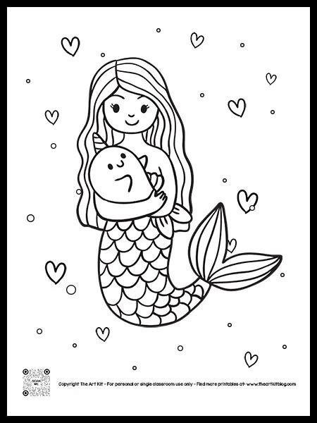 Free Online Coloring Pages Mermaids