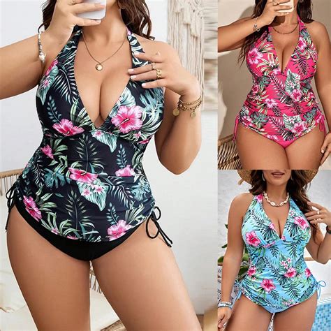 New Plus Size Two Piece Suit Beach And Bikini Sets Sexy Swimwear Women Swimsuit High