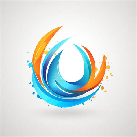 Premium AI Image | Vibrant Blue Orange Logo