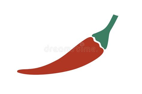 Red Hot Cayenne Pepper Cartoon Silhouette Icon Doodle Hand Drawn Red Hot Cayenne Pepper Drawing