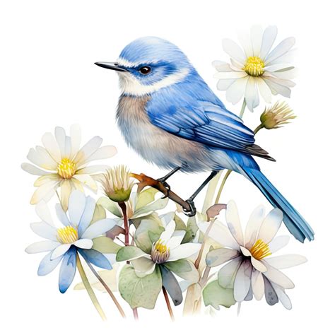 Blue Wren Bird Clipart Png Blue Bird Png Bird Flowers Clipart