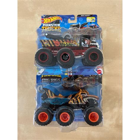 Hot Wheels Monster Trucks Big Rigs Bone Shaker Tiger Shark Alarm Loco Punk Shopee Malaysia