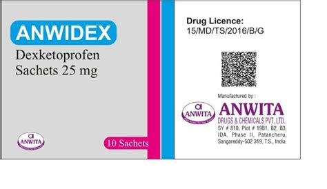 Dexketoprofen Sachet Mg Packaging Size Gm At Rs Pack In Medak