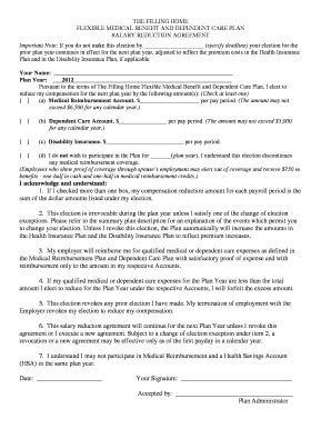 Fillable Online HSA Agreement Fax Email Print PdfFiller