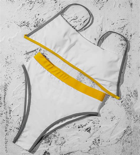 Sexy Open Back Strap Color Matching Split Swimsuit Belt High Waist Bikini On Luulla