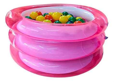 Piscina de bolas inflable rosa para niños de 43 l 50 bolas MercadoLibre