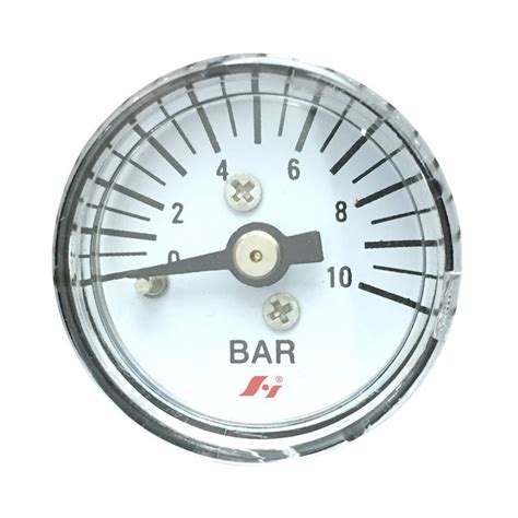 Bourdon Tube Pressure Gauge Carbon Steel Case 25mm Black 0 10bar