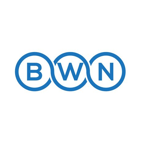 bwn letter logo design  white background bwn creative initials