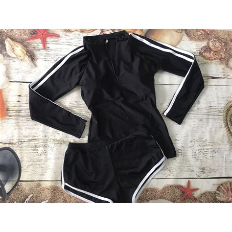 Bikini đi biển mảnh kín đáo big size Đồ bơi bigsize nữ tay dài quần đùi shopnabi TD MQĐ