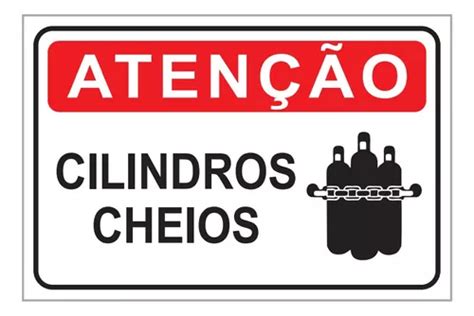 Placa Sinaliza O Aten O Cilindros Cheios X Cm Parcelamento Sem Juros