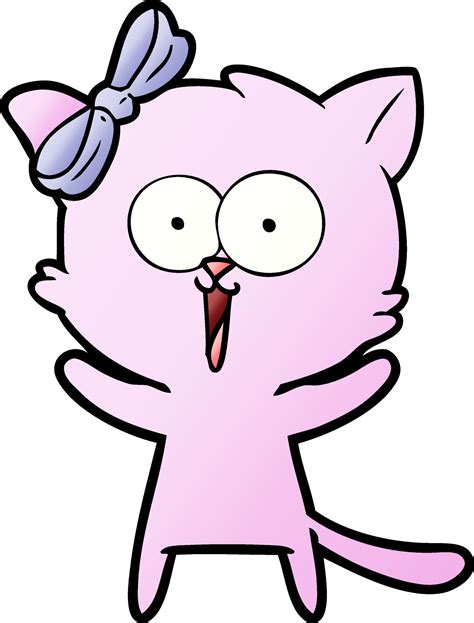 Gato De Personagem De Desenho Animado Vetor No Vecteezy