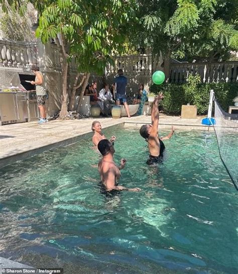 Sharon Stone Shows Off Her Impressive Bikini Body In Skimpy Two Piece Daily Mail Online