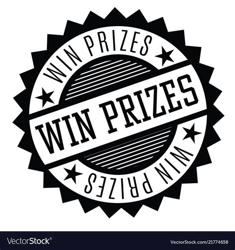 Win Prizes Rubber Stamp Royalty Free Vector Image