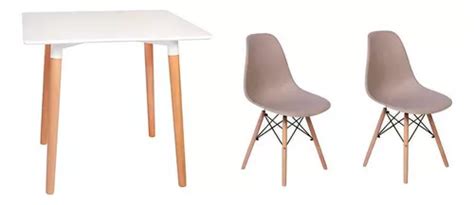 Kit Mesa Jantar Eiffel X Branca Cadeiras Eiffel Cor Nude Mercadolivre