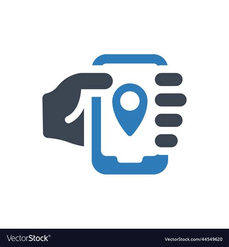 Mobile Tracking App Icon Royalty Free Vector Image