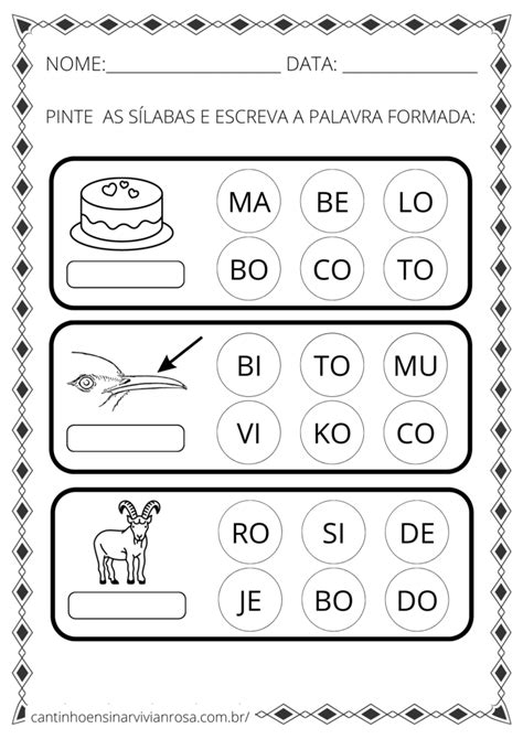 Arquivo De Atividades De Alfabetiza O Cantinho Ensinar