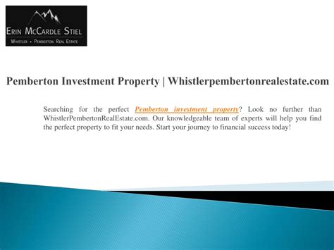 Ppt Pemberton Investment Property 1