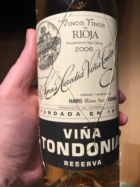 2006 R López de Heredia Rioja Blanco Reserva Viña Tondonia Spain La