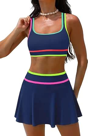 Amazon Popvil High Waisted Bikini Sets For Women Piece Swimsuit