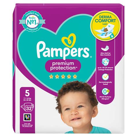 Pampers Premium Protection Nappies Size 5 11 16kg Essential Pack 32