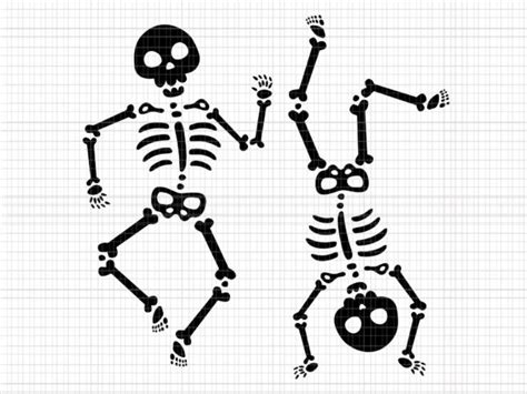 Dancing Skeletons Halloween Svg Skeleton Svg Skeleton Halloween Svg