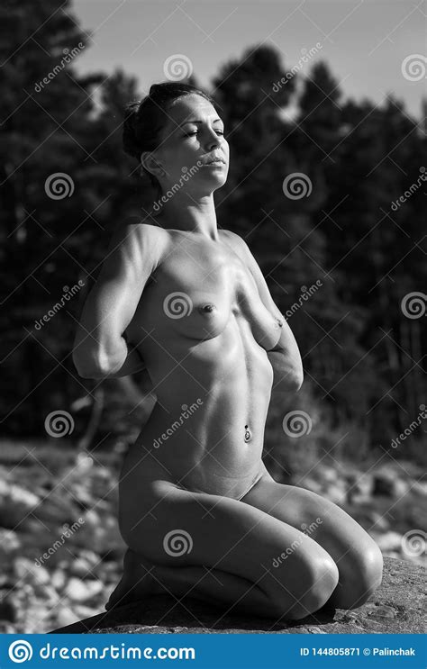 Naked Girl Outdoor Naked Yoga Stock Image Image Of Pose Nude