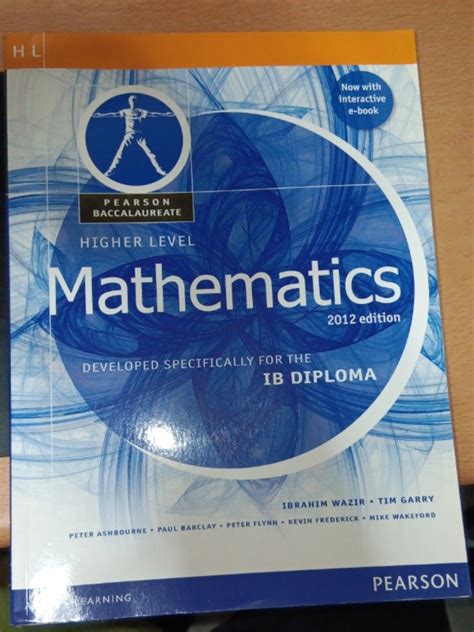 Ib Hl Math Textbook 2012 Edition Hobbies And Toys Books And Magazines