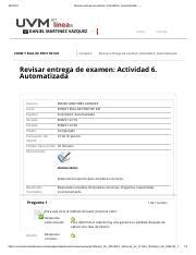 Examen Actividad Automatizada Pdf Revisar Entrega De